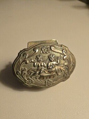 Vintage Cherub Angel Jewelry Trinket Box Japan 1970s